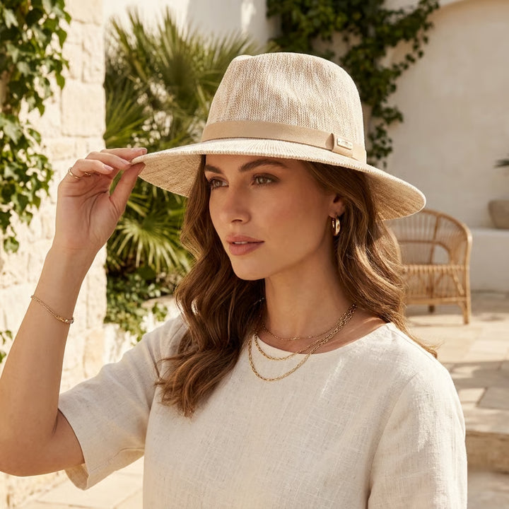 FLORA | Packable Knit Fedora Hat