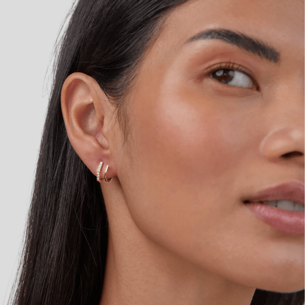 18K Gold & Crystal Claw Earrings - Harry & Olivia Birmingham
