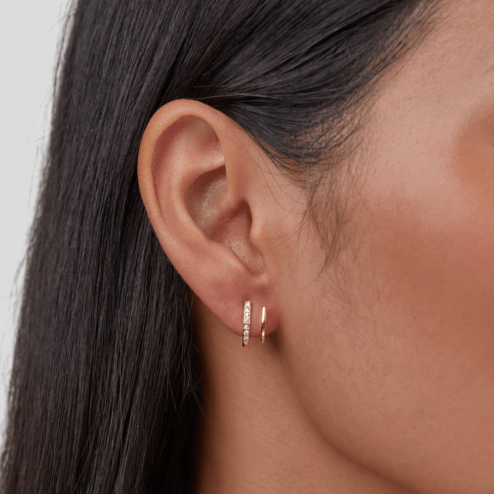 18K Gold & Crystal Claw Earrings - Harry & Olivia Birmingham
