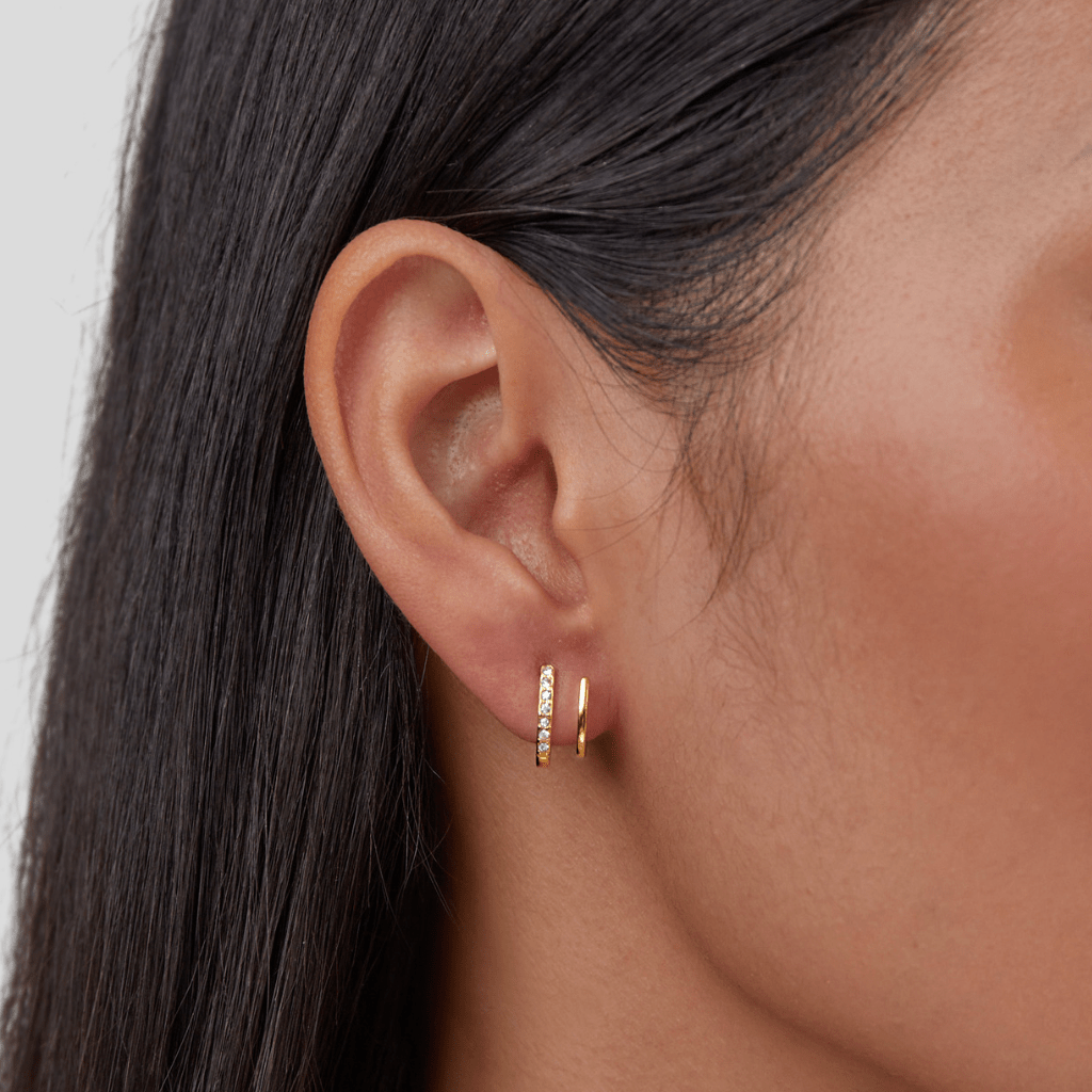 18K Gold & Crystal Claw Earrings - Harry & Olivia Birmingham
