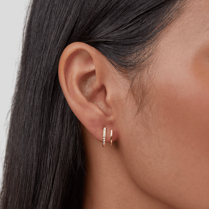 18K Gold & Crystal Claw Earrings - Harry & Olivia Birmingham