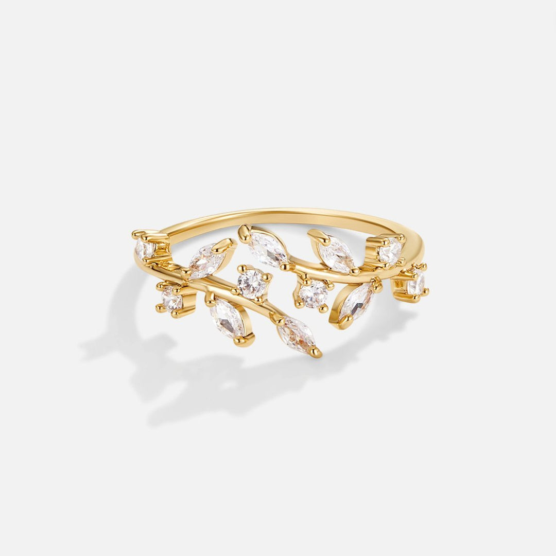 18K Gold Crystal Vine Ring - Harry & Olivia Birmingham