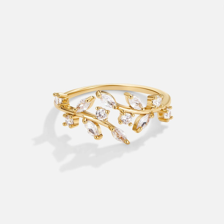 18K Gold Crystal Vine Ring - Harry & Olivia Birmingham