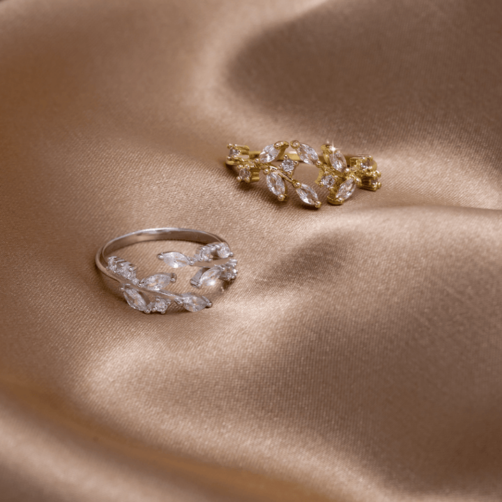 18K Gold Crystal Vine Ring - Harry & Olivia Birmingham