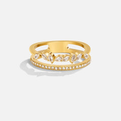 18K Gold Mia Crystal Ring - Harry & Olivia Birmingham