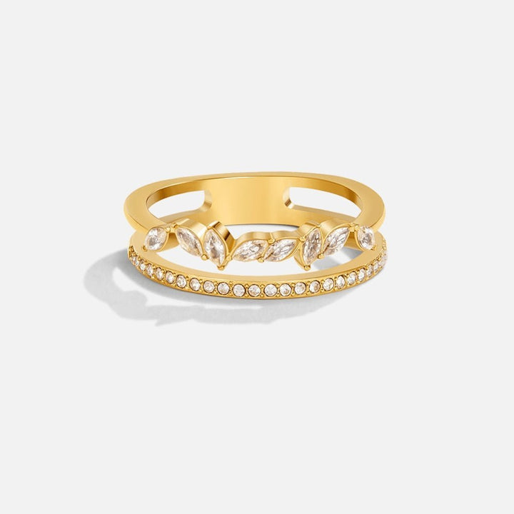 18K Gold Mia Crystal Ring - Harry & Olivia Birmingham