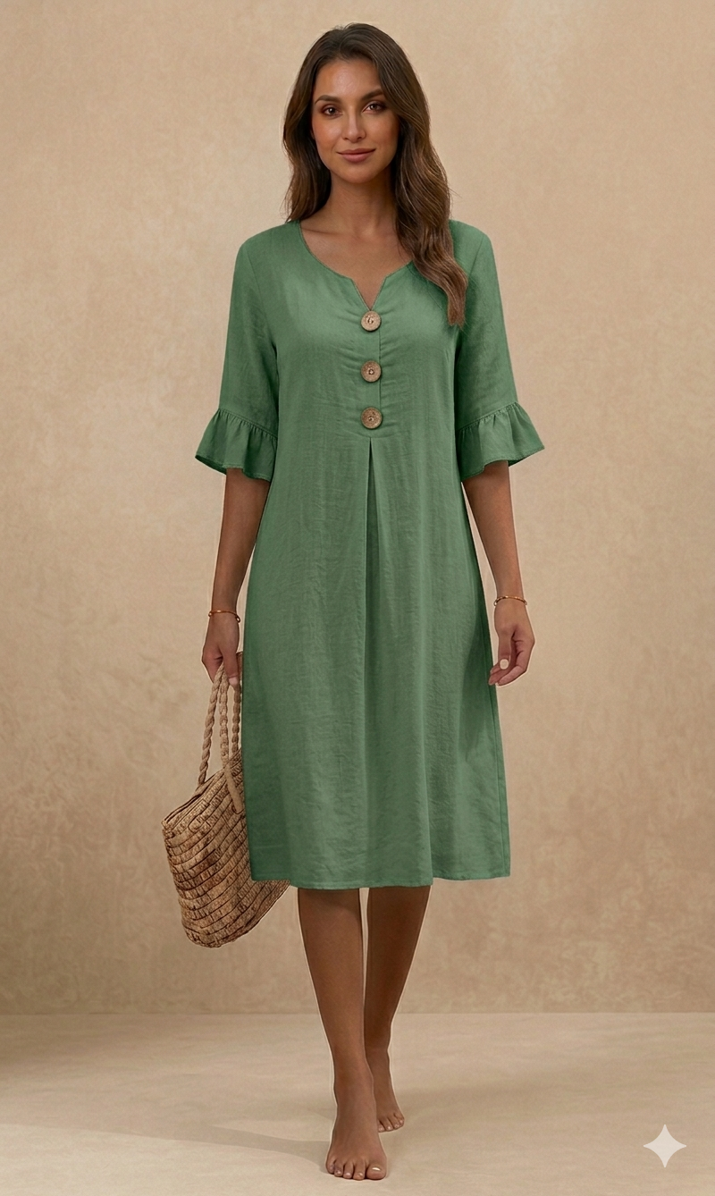 SIENNA | Floral Cotton & Linen Dress