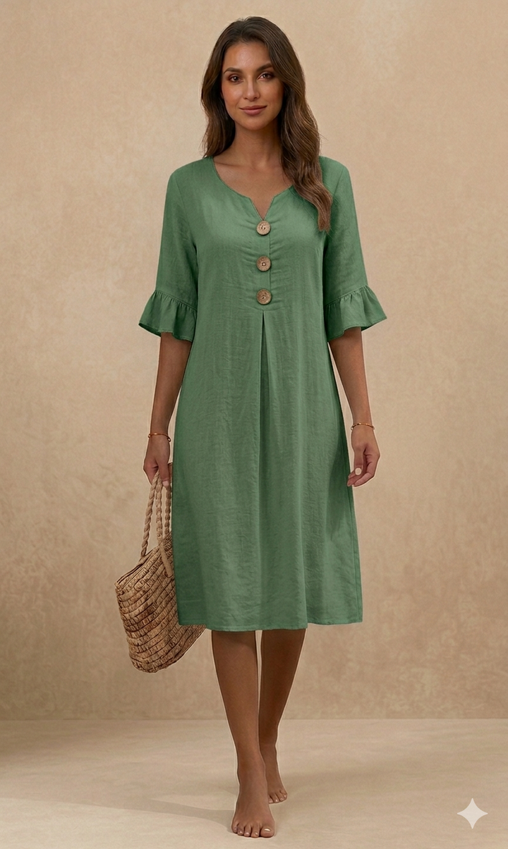 SIENNA | Floral Cotton & Linen Dress