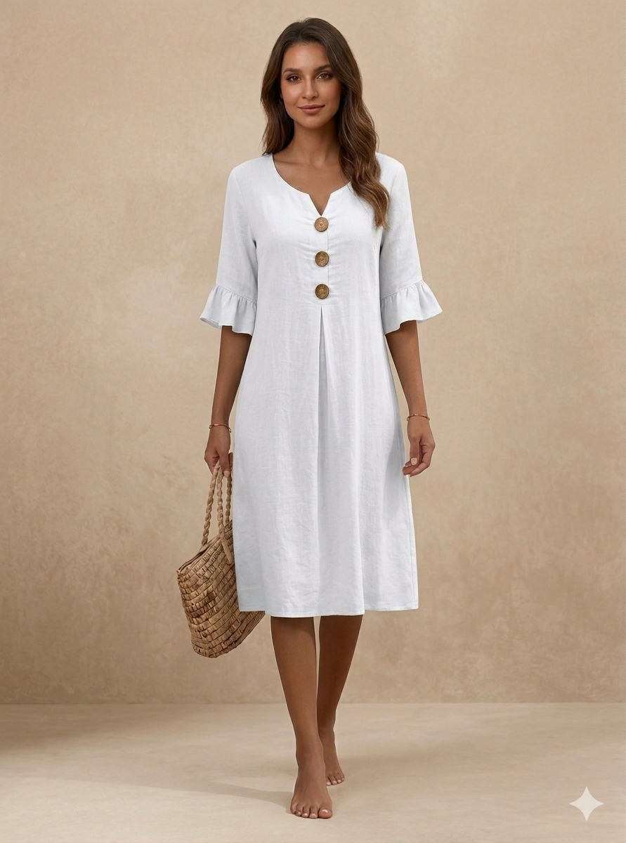 SIENNA | Floral Cotton & Linen Dress