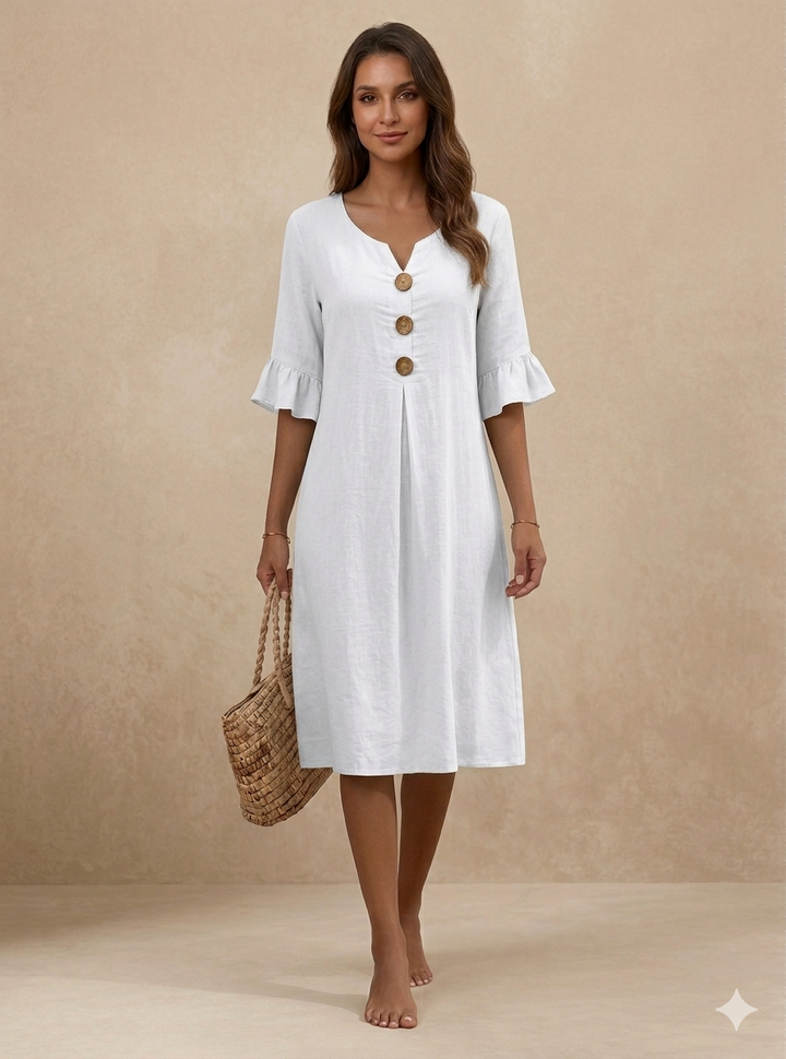 SIENNA | Floral Cotton & Linen Dress