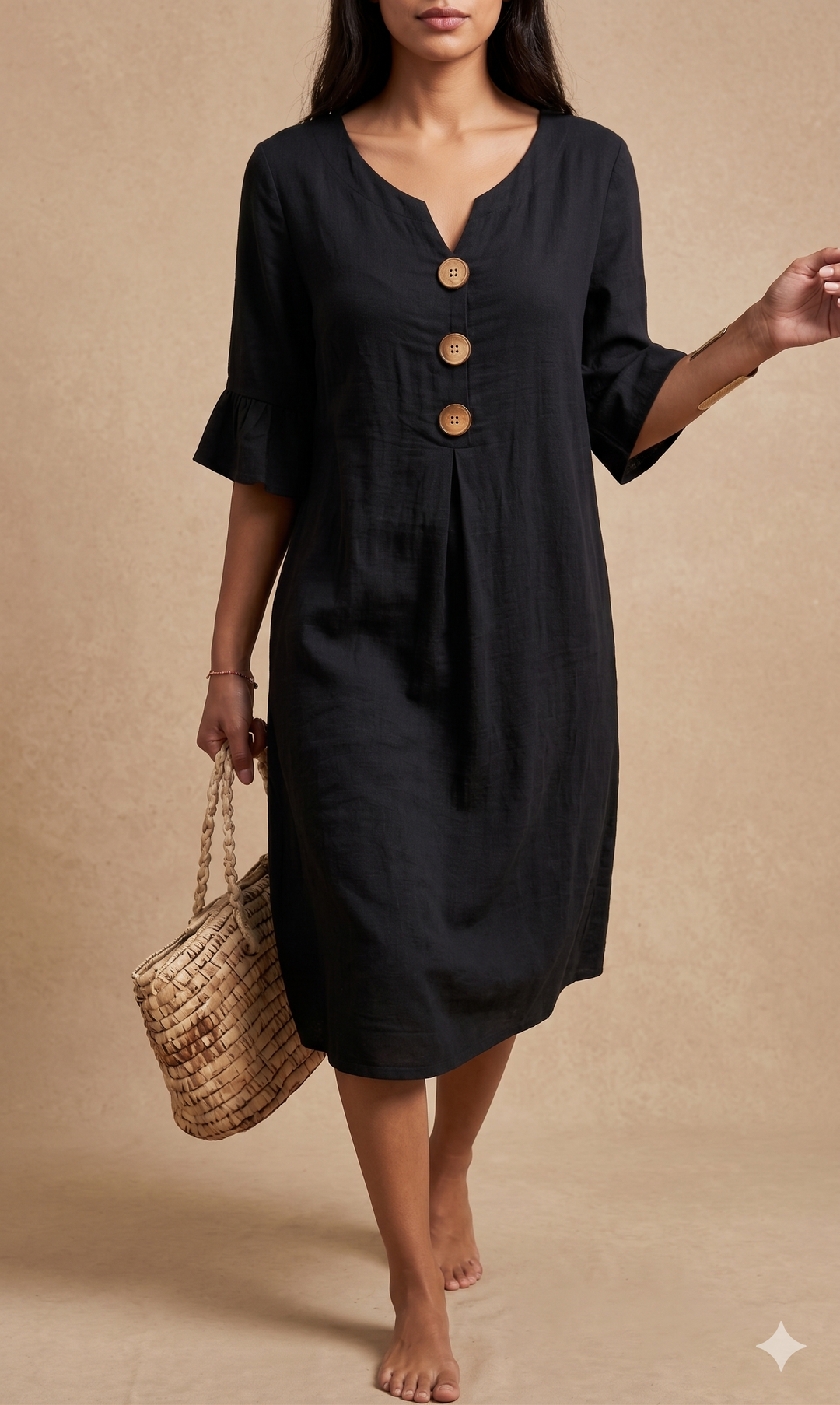 SIENNA | Floral Cotton & Linen Dress