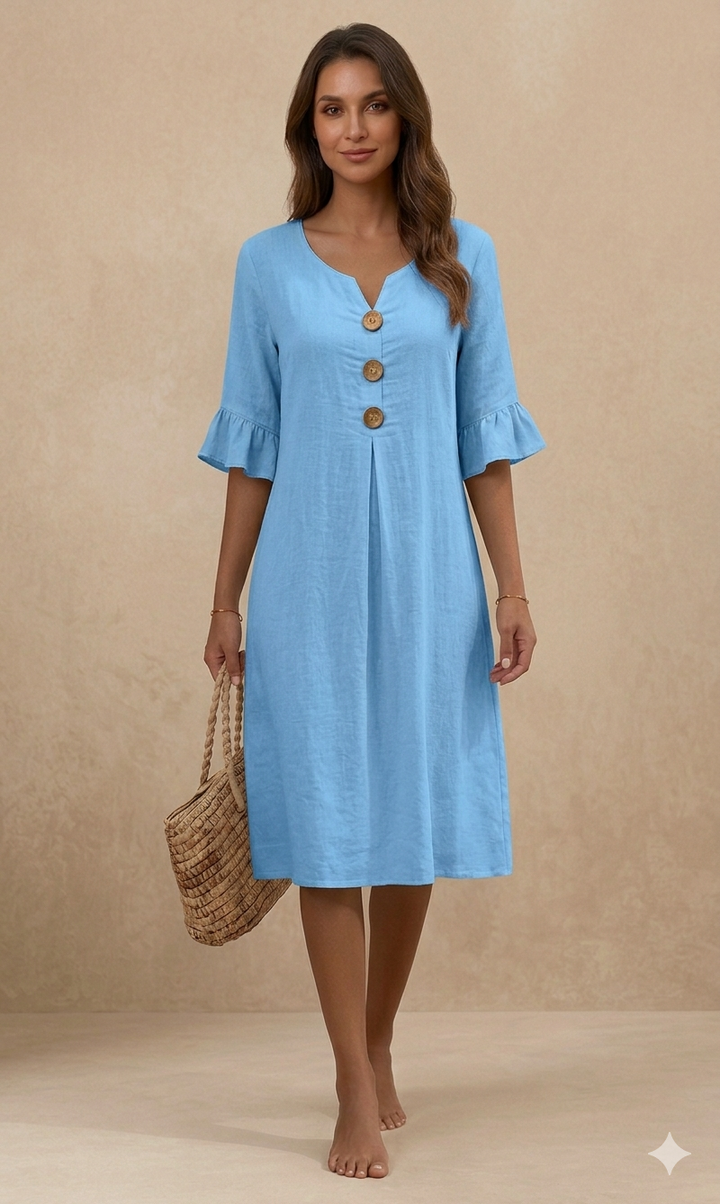 SIENNA | Floral Cotton & Linen Dress