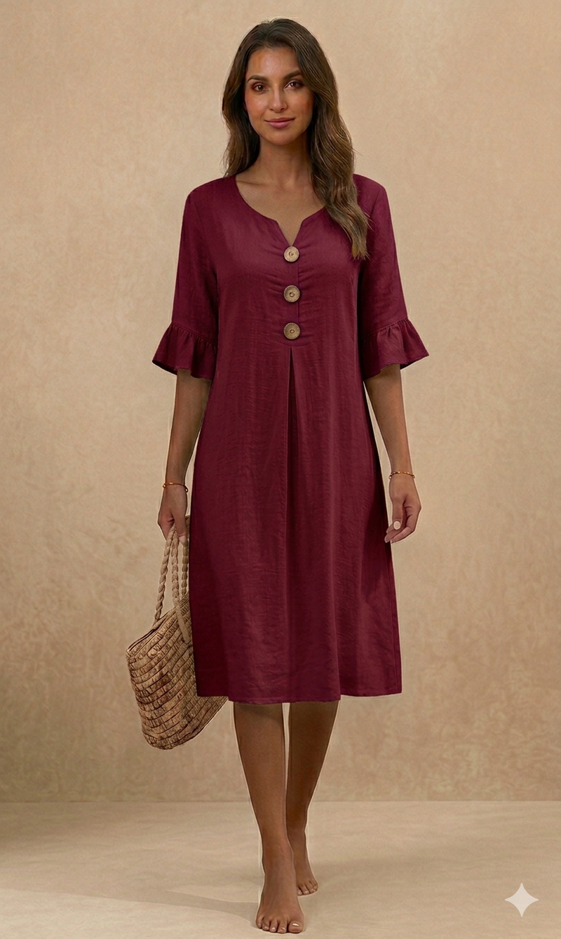 SIENNA | Floral Cotton & Linen Dress