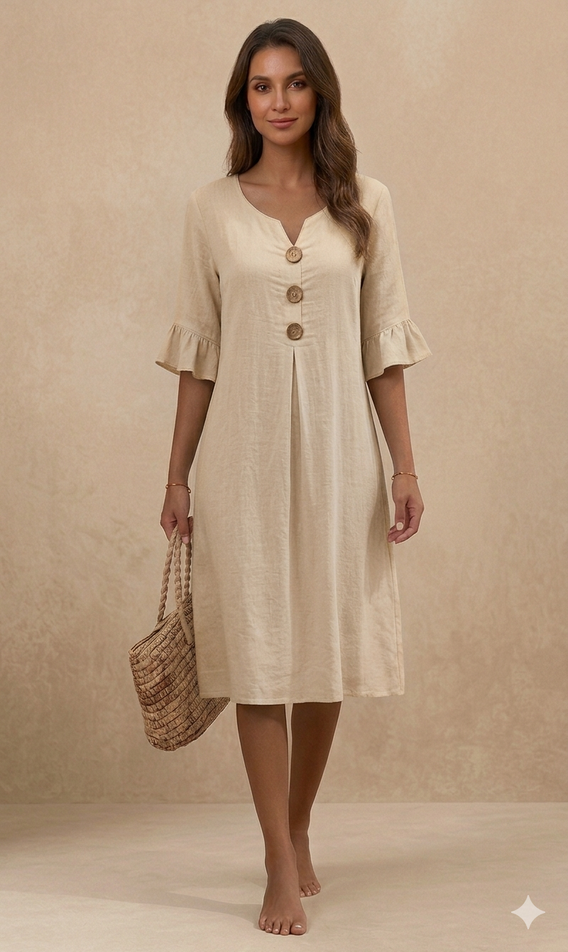 SIENNA | Floral Cotton & Linen Dress
