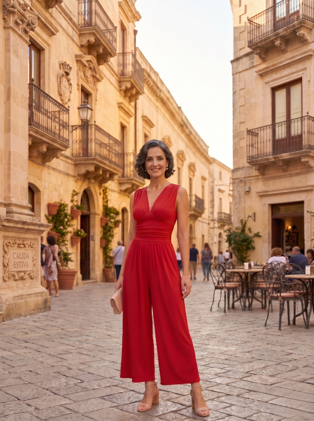 CHARITY – Chic Sleeveless Wide-Leg Jumpsuit