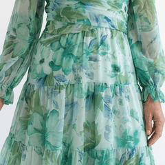 Althea | Long Sleeve Floral Maxi Dress - Harry & Olivia Birmingham