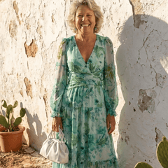 Althea | Long Sleeve Floral Maxi Dress - Harry & Olivia Birmingham