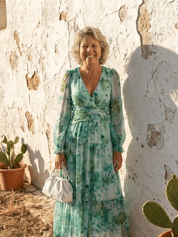 Althea | Long Sleeve Floral Maxi Dress - Harry & Olivia Birmingham