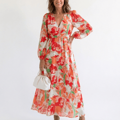 Althea | Long Sleeve Floral Maxi Dress - Harry & Olivia Birmingham
