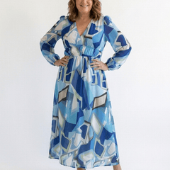 Althea | Long Sleeve Floral Maxi Dress - Harry & Olivia Birmingham