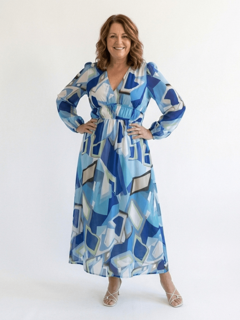 Althea | Long Sleeve Floral Maxi Dress - Harry & Olivia Birmingham