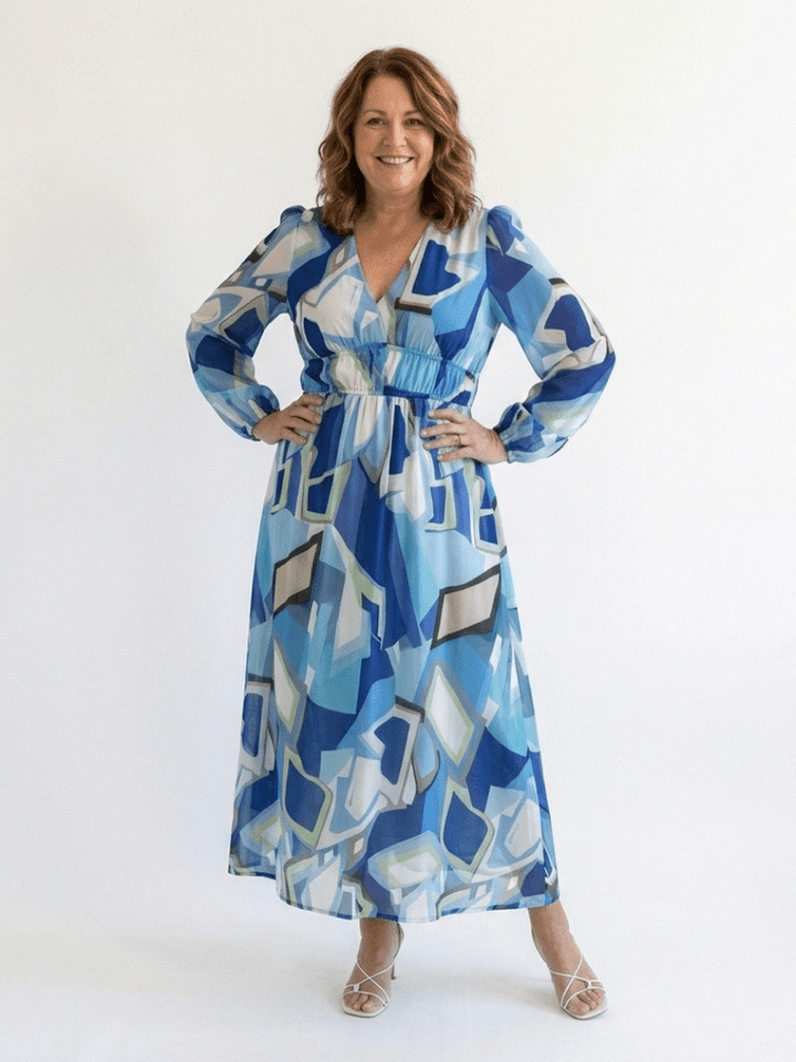 Althea | Long Sleeve Floral Maxi Dress - Harry & Olivia Birmingham