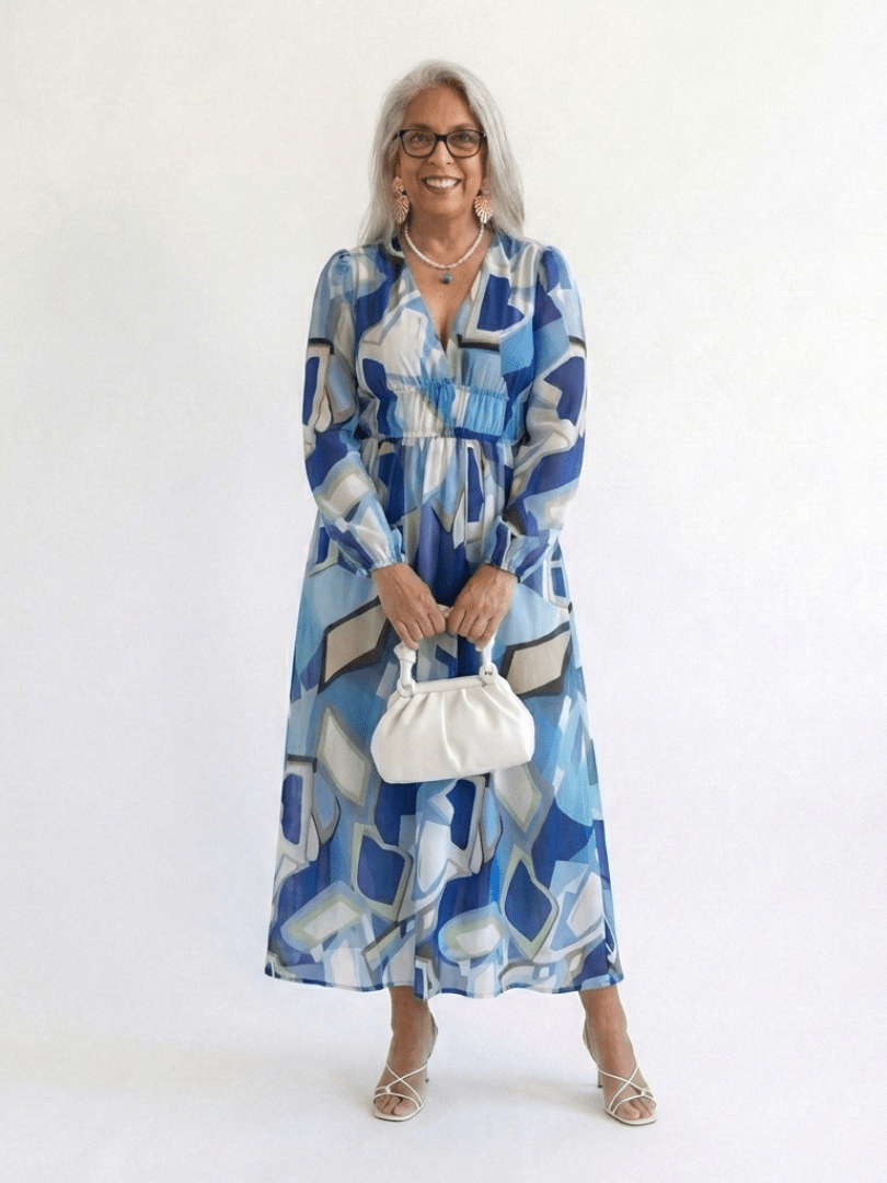 Althea | Long Sleeve Floral Maxi Dress - Harry & Olivia Birmingham