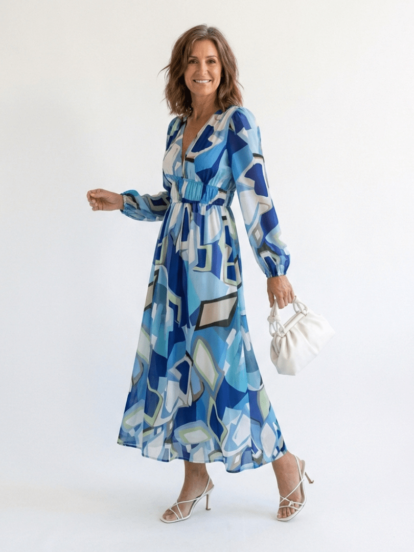 Althea | Long Sleeve Floral Maxi Dress - Harry & Olivia Birmingham