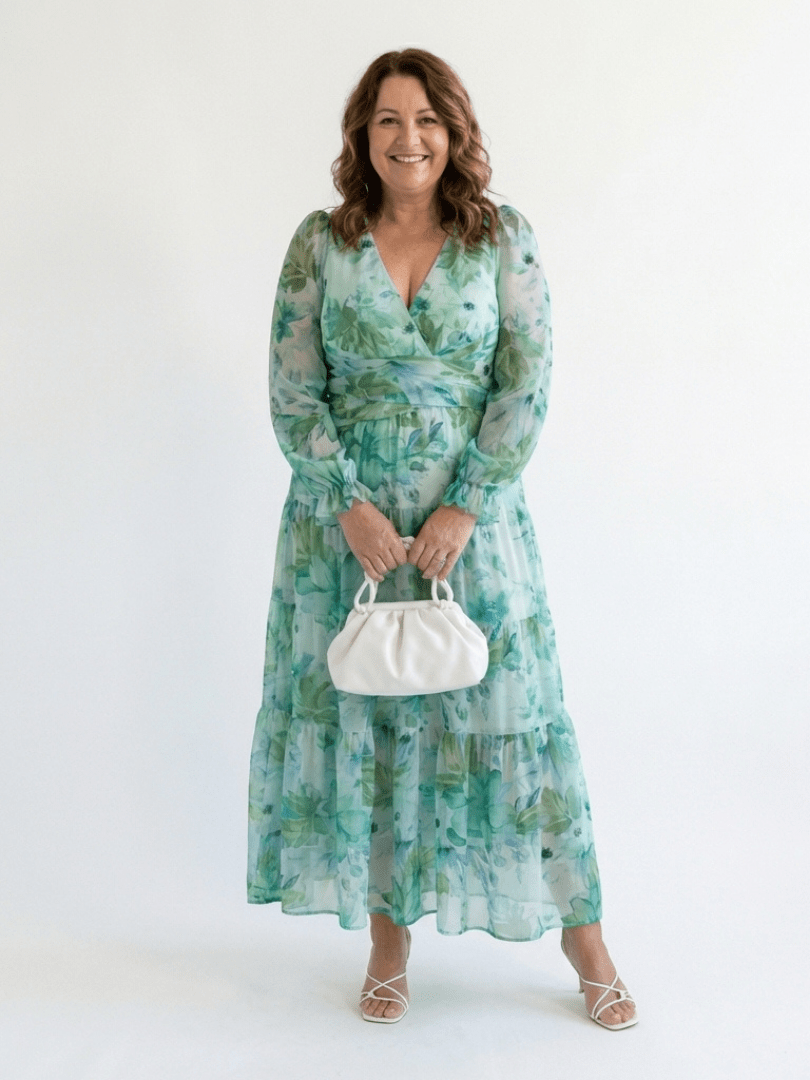 Althea | Long Sleeve Floral Maxi Dress - Harry & Olivia Birmingham