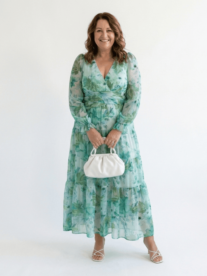 Althea | Long Sleeve Floral Maxi Dress - Harry & Olivia Birmingham