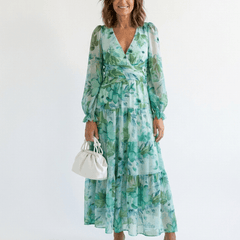 Althea | Long Sleeve Floral Maxi Dress - Harry & Olivia Birmingham