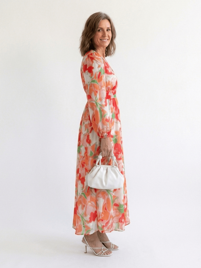 Althea | Long Sleeve Floral Maxi Dress - Harry & Olivia Birmingham