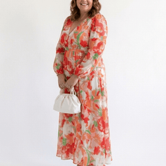 Althea | Long Sleeve Floral Maxi Dress - Harry & Olivia Birmingham
