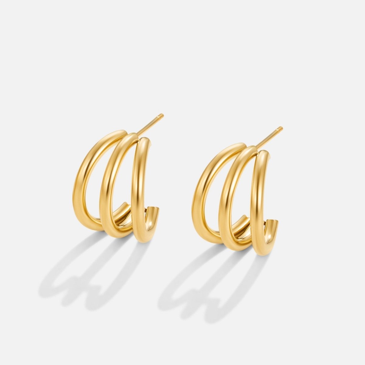 Anaya Triple Gold Hoop Earrings - Harry & Olivia Birmingham