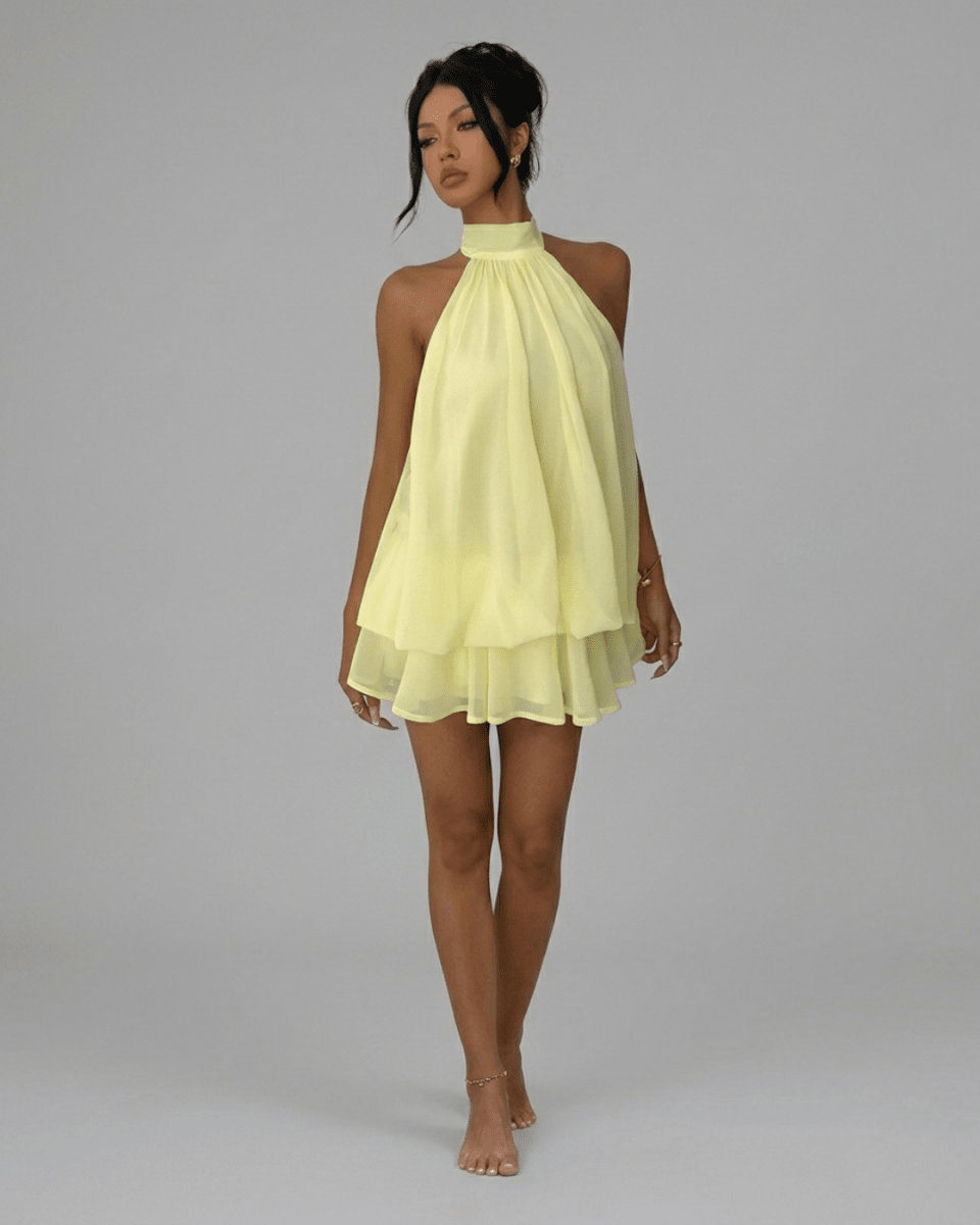 ARIA | Halter Mini Dress - Harry & Olivia Birmingham