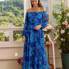 Aspen | Off Shoulder Floral Maxi Dress - Harry & Olivia Birmingham