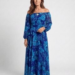 Aspen | Off Shoulder Floral Maxi Dress - Harry & Olivia Birmingham