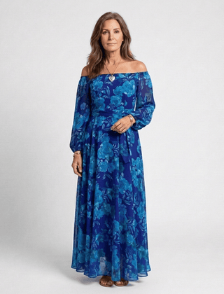 Aspen | Off Shoulder Floral Maxi Dress - Harry & Olivia Birmingham
