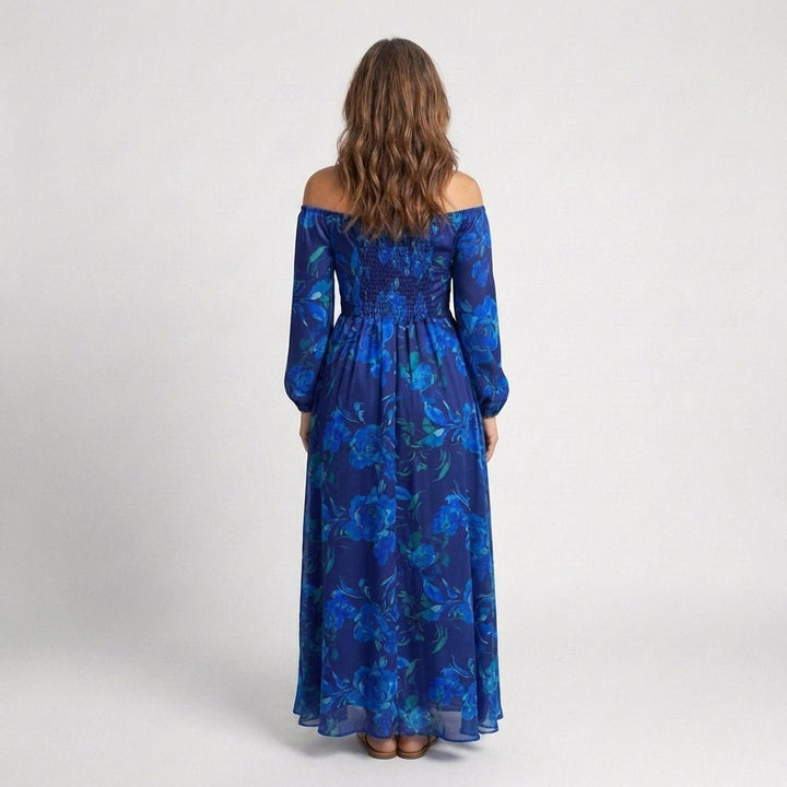 Aspen | Off Shoulder Floral Maxi Dress - Harry & Olivia Birmingham