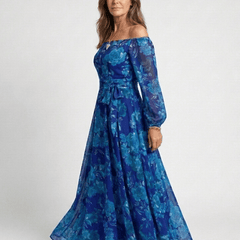 Aspen | Off Shoulder Floral Maxi Dress - Harry & Olivia Birmingham