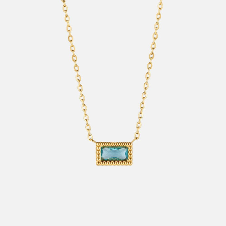 Baguette Birthstone Necklace - Harry & Olivia Birmingham