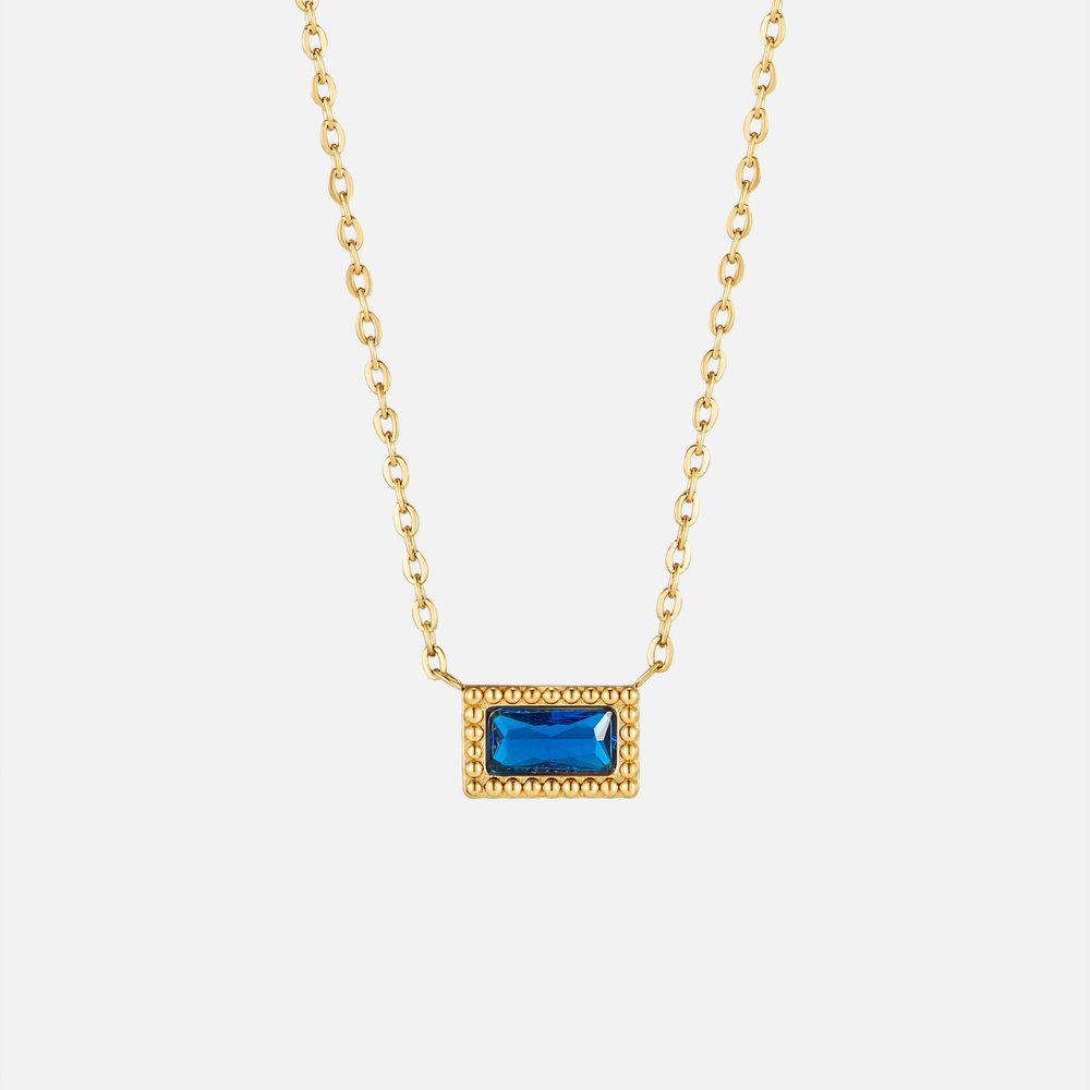 Baguette Birthstone Necklace - Harry & Olivia Birmingham