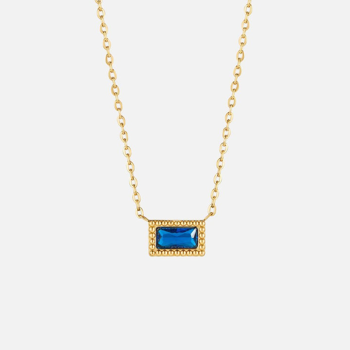 Baguette Birthstone Necklace - Harry & Olivia Birmingham