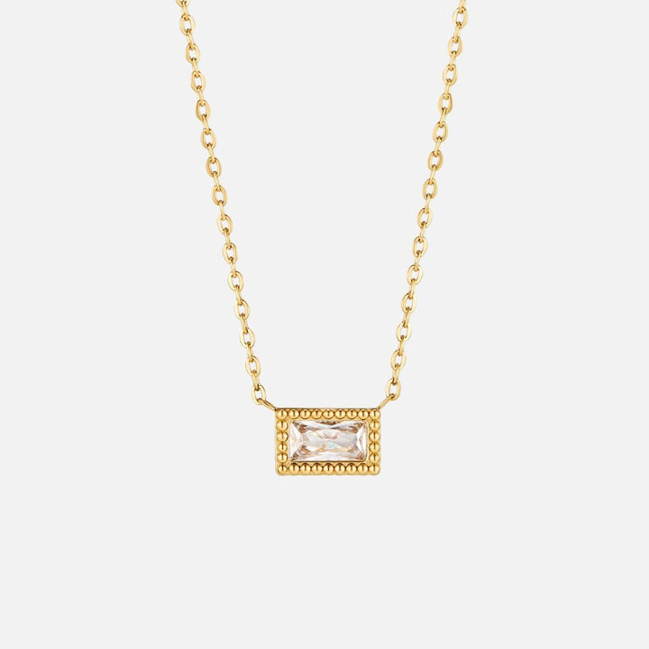 Baguette Birthstone Necklace - Harry & Olivia Birmingham