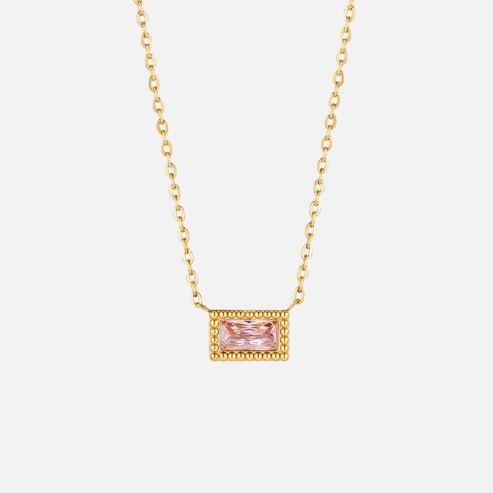 Baguette Birthstone Necklace - Harry & Olivia Birmingham
