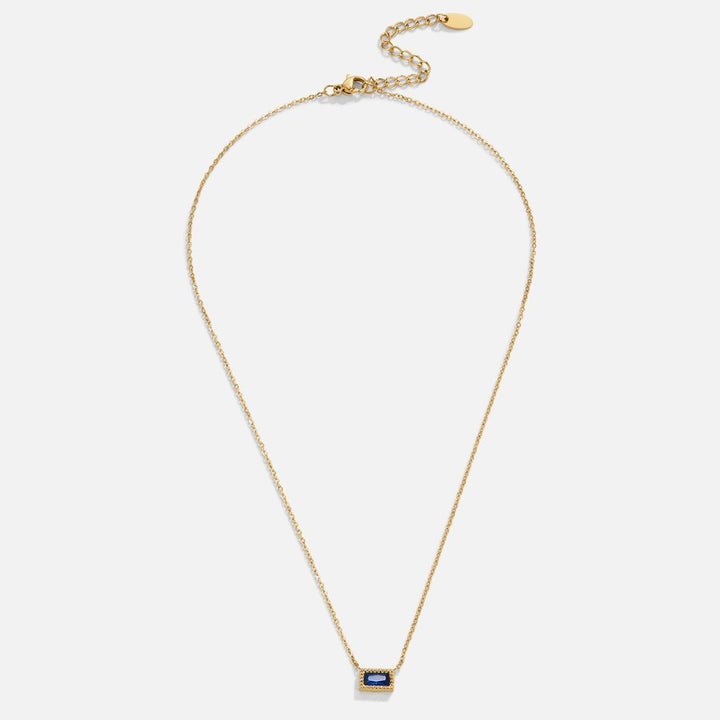 Baguette Birthstone Necklace - Harry & Olivia Birmingham