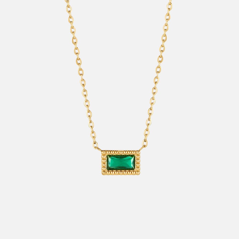 Baguette Birthstone Necklace - Harry & Olivia Birmingham