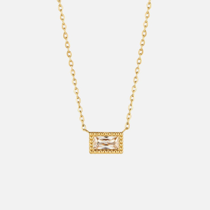 Baguette Birthstone Necklace - Harry & Olivia Birmingham