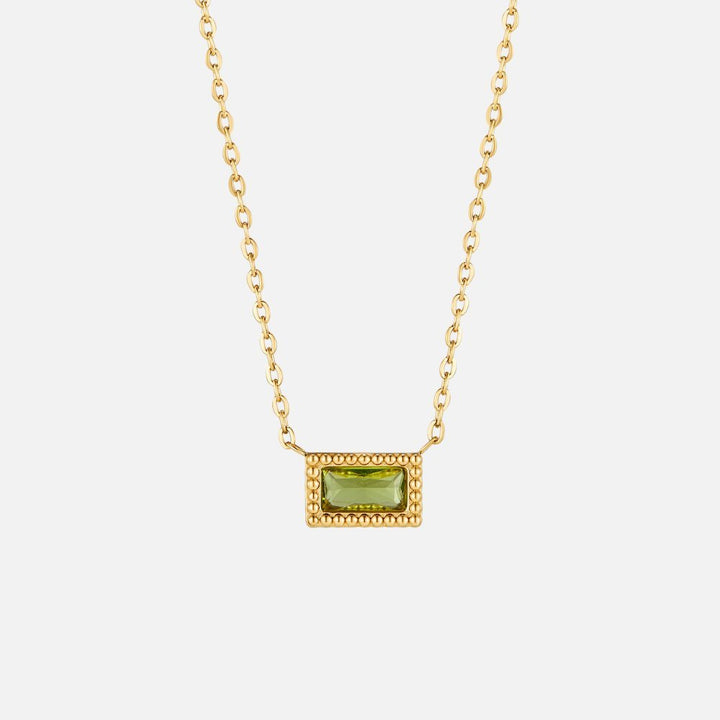 Baguette Birthstone Necklace - Harry & Olivia Birmingham