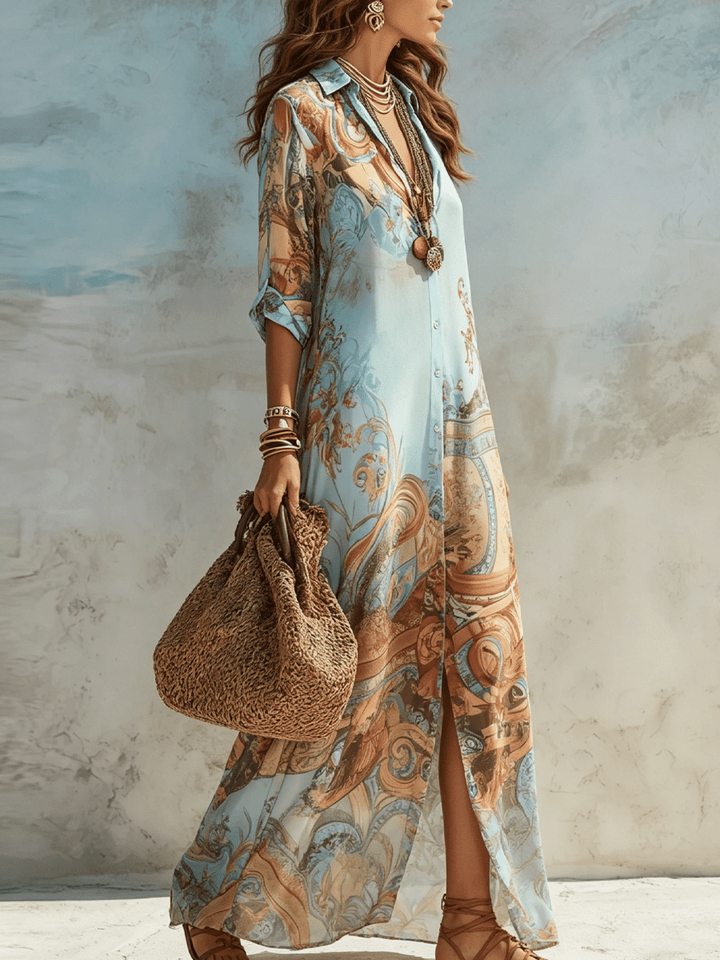 Baroque™️ | Elegant flowing summer dress - Harry & Olivia Birmingham